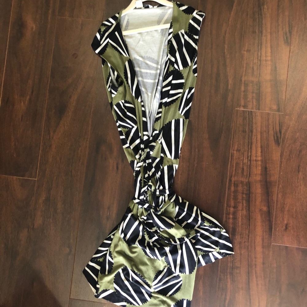 DVF Green wrap dress